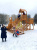 Зимняя деревянная горка "IgraGrad Snow Fox 12 м" с двумя скатами (две лестницы)